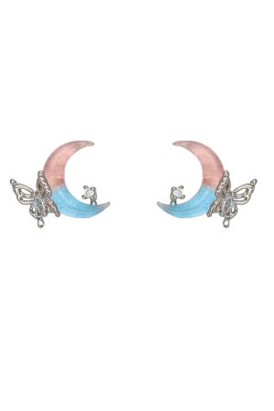 Three-Dimensional Butterfly Gradient Earrings for Women - Sweet Cool Design, Light Luxury Niche Style, Trendy Internet Celebrity Jewelry