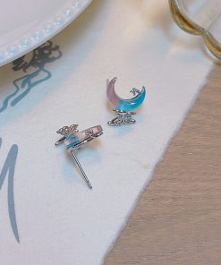 Three-Dimensional Butterfly Gradient Earrings for Women - Sweet Cool Design, Light Luxury Niche Style, Trendy Internet Celebrity Jewelry