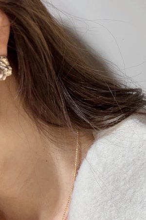 Three-Dimensional Coffee-Colored Metal Pearl Earrings for Women, Korean Style 925 Silver Studs, High-Quality Fashion Jewelry