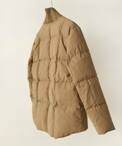 Three Flower White Goose Down Jacket - Ribbed Collar, Waterproof, Windproof, Loose Fit, Versatile Warm Coat for Stylish Layering