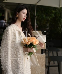 Three-Piece Women's Fashion Set: Heavy Work Jacket, Vest & Skirt - Spring Style, Heartfelt Design, Casual Chic for Everyday Wear