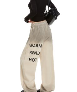 Tie-Dye Gradient Letter Women's American Retro Sweatpants - Hip-Hop Straight-Leg Casual Pants for Y2K Style