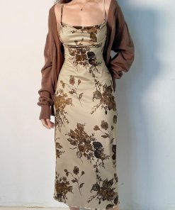 Tomboy Outfits, Cute Outfits For School - Vintage Floral Maxi Dress