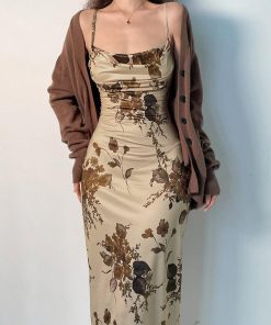 Tomboy Outfits, Cute Outfits For School - Vintage Floral Maxi Dress