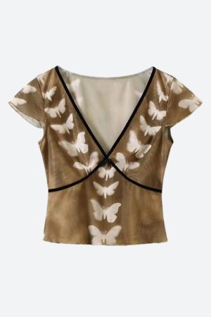 Tomboy Outfits, Uni Outfits - Butterfly Top