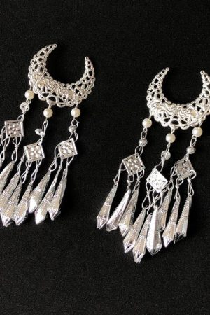 Traditional Miao Ethnic Hair Accessories - Fairy-Like Hanfu Tassel Hairpins & Side Clips for Women