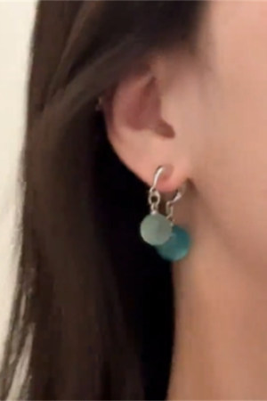 Transparent Sea Water Bead Cross Drop Earrings - Cool Summer Design, 2025 New Style, Perfect for Beach and Festival Fashion