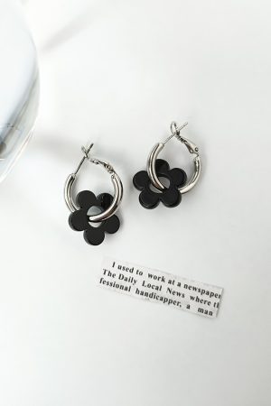 Trendy 2025 Hoop Earrings for Women - Unique Design Versatile Ear Accessories Inspired by Ouyang Nana Style