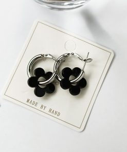 Trendy 2025 Hoop Earrings for Women - Unique Design Versatile Ear Accessories Inspired by Ouyang Nana Style