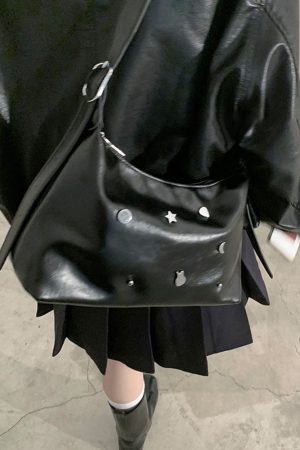 Trendy 2025 Star and Moon Underarm Bag for Women - Versatile Shoulder Crossbody Tote, Cool Niche Fashion Accessory