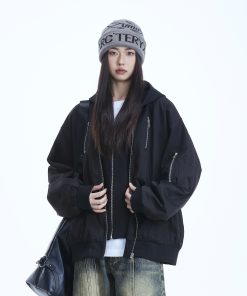 Trendy American Style Faux Two-Piece Pilot Jacket for Women - Unisex Baseball Hoodie - 2025 Fashion Must-Have