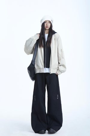 Trendy American Style Faux Two-Piece Pilot Jacket for Women - Unisex Baseball Hoodie - 2025 Fashion Must-Have