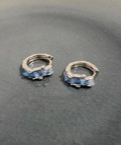 Trendy Blue Hoop Earrings for Women, 2025 Unique Design, High-End Studs, Personalized Ear Accessories for Fashion Lovers