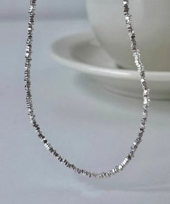 Trendy Broken Silver Fine Chain Necklace for Women - 2025 Clavicle Chain, Light Luxury High-End Neck Accessory