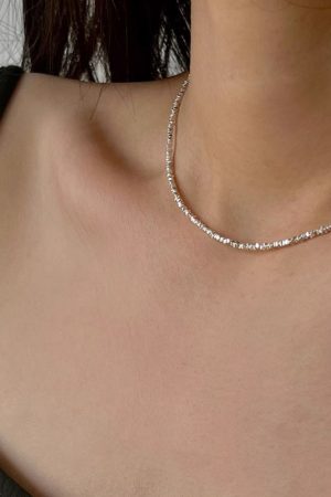 Trendy Broken Silver Fine Chain Necklace for Women - 2025 Clavicle Chain, Light Luxury High-End Neck Accessory