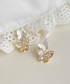 Trendy Butterfly Stud Earrings for Women - Lightweight Luxury Unique Design, Versatile for Commuting and Everyday Wear 2025
