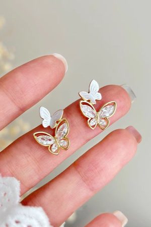 Trendy Butterfly Stud Earrings for Women - Lightweight Luxury Unique Design, Versatile for Commuting and Everyday Wear 2025