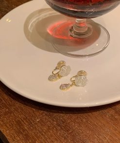 Trendy Camellia Flower Clip-On Earrings for Women, High-End Niche Design, 2025 Fashion Statement, No Ear Holes Needed