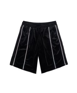 Trendy Casual Five-Point Shorts with 3M Reflective Strip, Velvet Color-Blocking, and Glossy Drawstring - Y2K Street Style