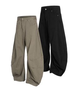 Trendy Curved Blade Pants for Women - 2025 American Casual Style, Fashion-Forward Design, Must-Have for Y2K and 90s Vibes