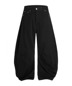 Trendy Curved Blade Pants for Women - 2025 American Casual Style, Fashion-Forward Design, Must-Have for Y2K and 90s Vibes