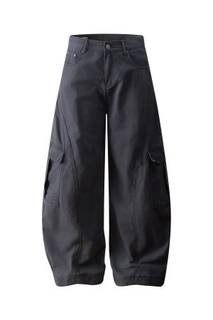 Trendy Deconstructed American Dance Pants with Big Pockets - Cleanfit Casual Workwear in Curved Knife Style