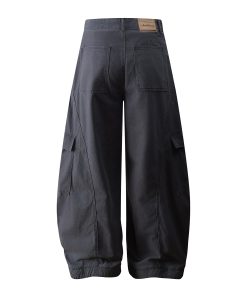 Trendy Deconstructed American Dance Pants with Big Pockets - Cleanfit Casual Workwear in Curved Knife Style