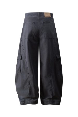 Trendy Deconstructed American Dance Pants with Big Pockets - Cleanfit Casual Workwear in Curved Knife Style