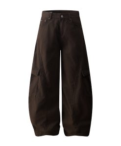 Trendy Deconstructed American Dance Pants with Big Pockets - Cleanfit Casual Workwear in Curved Knife Style