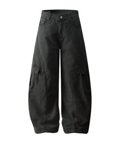 Trendy Deconstructed American Dance Pants with Big Pockets - Cleanfit Casual Workwear in Curved Knife Style