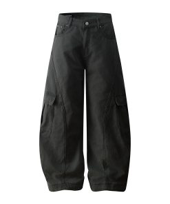 Trendy Deconstructed American Dance Pants with Big Pockets - Cleanfit Casual Workwear in Curved Knife Style
