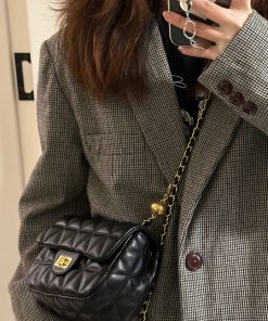 Trendy Diamond Quilted Crossbody Bag for Women - Small Square Shoulder Bag for Spring/Summer 2025 Fashion