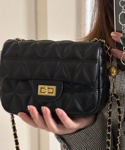 Trendy Diamond Quilted Crossbody Bag for Women - Small Square Shoulder Bag for Spring/Summer 2025 Fashion