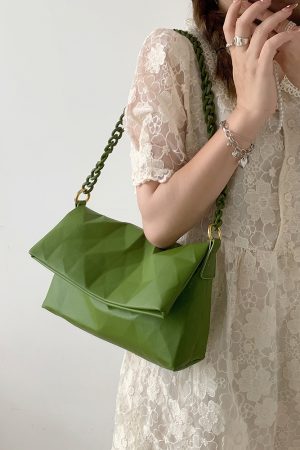 Trendy Diamond Quilted Pleated Tote Bag 2025 - Chain Underarm Shoulder Crossbody Bag for Fashion-Forward Style