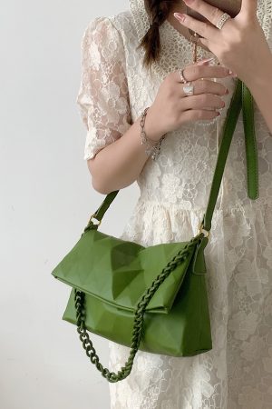 Trendy Diamond Quilted Pleated Tote Bag 2025 - Chain Underarm Shoulder Crossbody Bag for Fashion-Forward Style