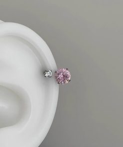 Trendy Dopamine Colorful Stud Earrings for Women - Light Luxury High-End Ear Accessories for Autumn/Winter 2025