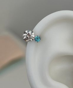 Trendy Dopamine Colorful Stud Earrings for Women - Light Luxury High-End Ear Accessories for Autumn/Winter 2025