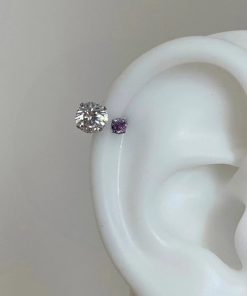 Trendy Dopamine Colorful Stud Earrings for Women - Light Luxury High-End Ear Accessories for Autumn/Winter 2025