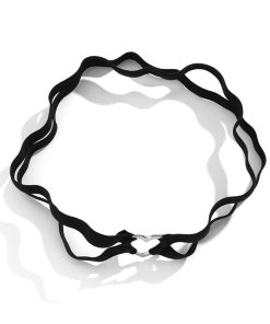 Trendy Double-Layer Heart Ankle Chain Jewelry, Elastic Band Geometric Leg Ring for Nightclub, European and American Style