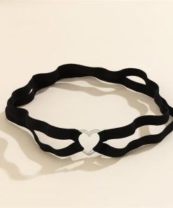 Trendy Double-Layer Heart Ankle Chain Jewelry, Elastic Band Geometric Leg Ring for Nightclub, European and American Style