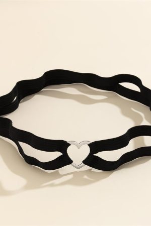 Trendy Double-Layer Heart Ankle Chain Jewelry, Elastic Band Geometric Leg Ring for Nightclub, European and American Style