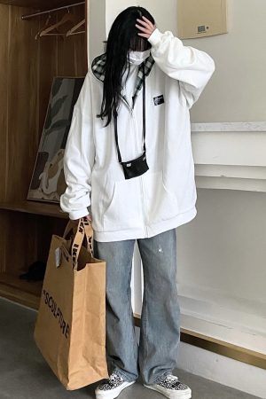 Trendy Double-Sided Hooded Jacket in Loose Plaid - Versatile Casual Slimming Style for Spring - Japanese and Korean Fashion