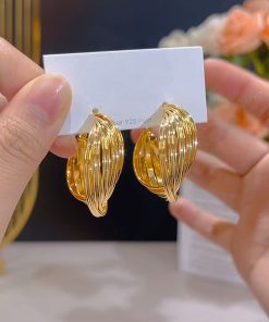 Trendy European and American Metal Cross Ear Hoops with 925 Silver Needle, Niche Design Heavy Industry Style Earrings