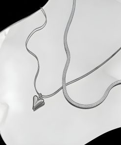 Trendy Fall Outfits, Modesty Outfits - Heart Necklace Set