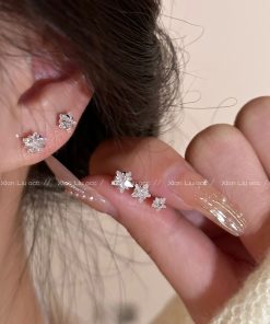 Trendy Five-Pointed Star Earrings for Women - 2025 Light Luxury Ear Accessories with High-End Appeal