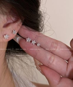Trendy Five-Pointed Star Earrings for Women - 2025 Light Luxury Ear Accessories with High-End Appeal