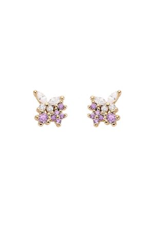 Trendy Floral Stud Earrings for Women, Elegant Minimalist Design, Small Summer Accessories, Exquisite Niche Style 2025