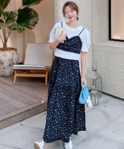 Trendy Floral Top and Skirt Set - Unique Stylish Outfit for May Day Travel, Boho Chic Fashion, Perfect for Spring and Summer