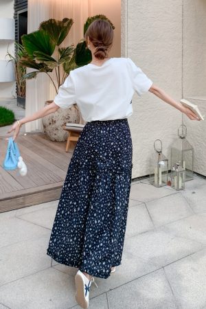 Trendy Floral Top and Skirt Set - Unique Stylish Outfit for May Day Travel, Boho Chic Fashion, Perfect for Spring and Summer