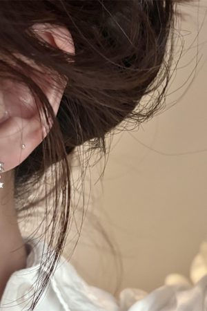 Trendy Flower Zircon Drop Earrings for Women - 2025 Niche Design High-End Jewelry